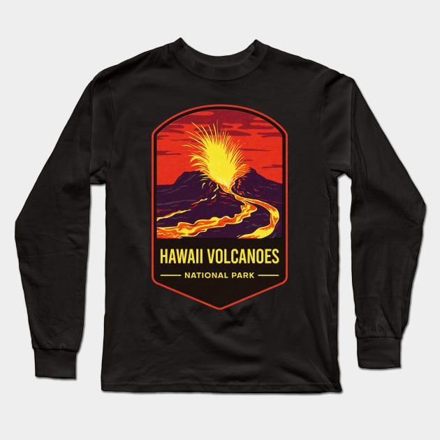 Hawaii Volcanoes National Park Long Sleeve T-Shirt by JordanHolmes